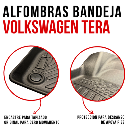 Alfombra Volkswagen Tera Bandeja Rígida 5d Bandeja De Piso Set alfombras TPE