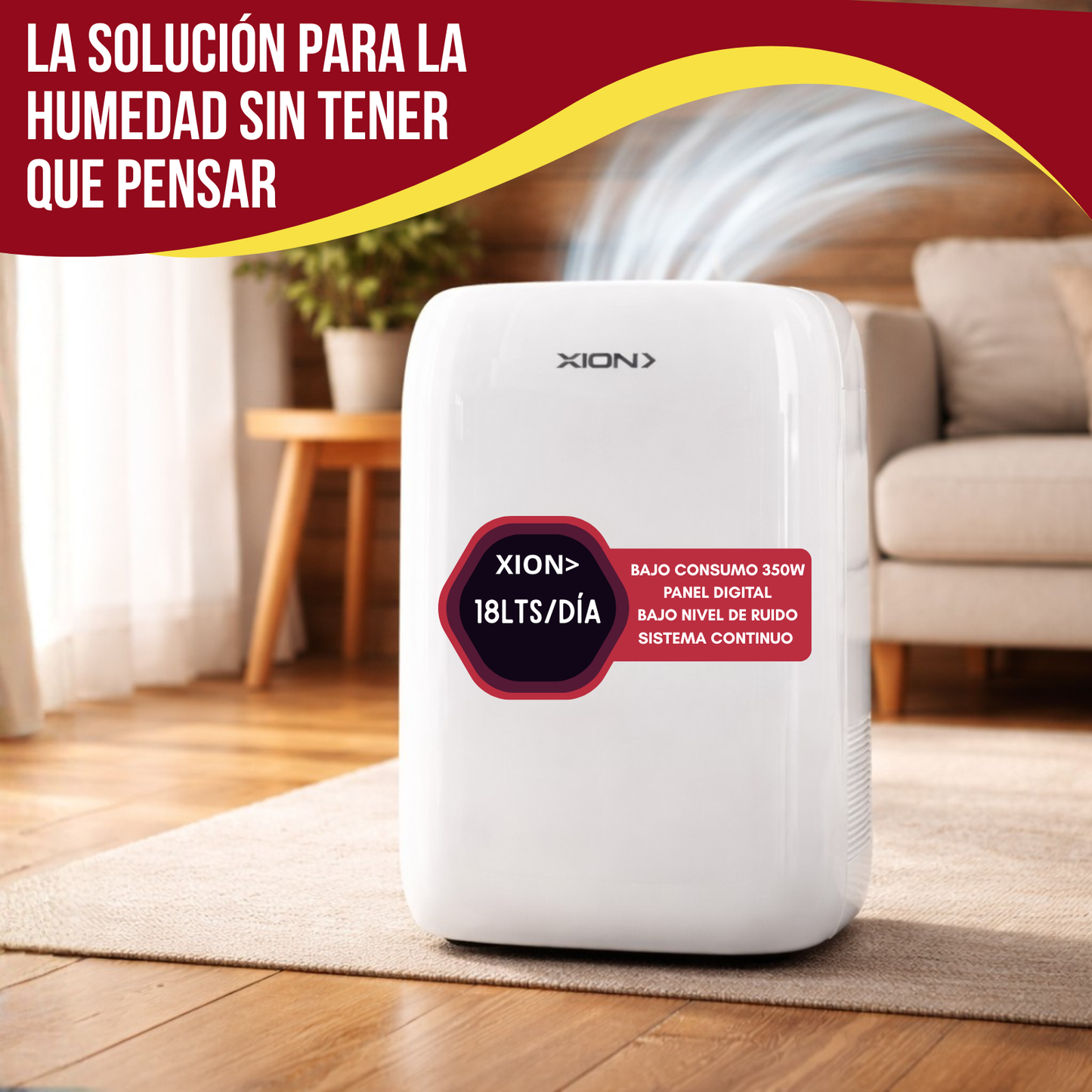 Deshumidificador De Aire Quita Humedad Hogar Baño 18lts Día