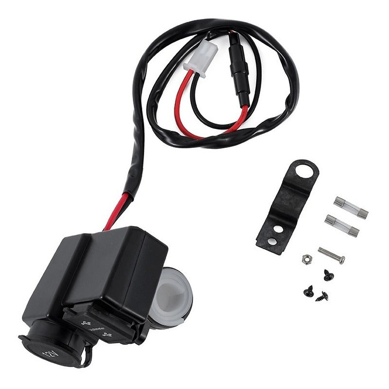 Cargador Toma De Motos 12 V Con 2 Usb Doble Carga