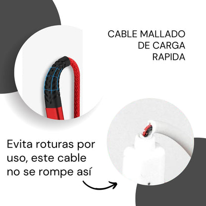 Cable Usb Tipo C Cargador Para Celular Android Carga Rápida