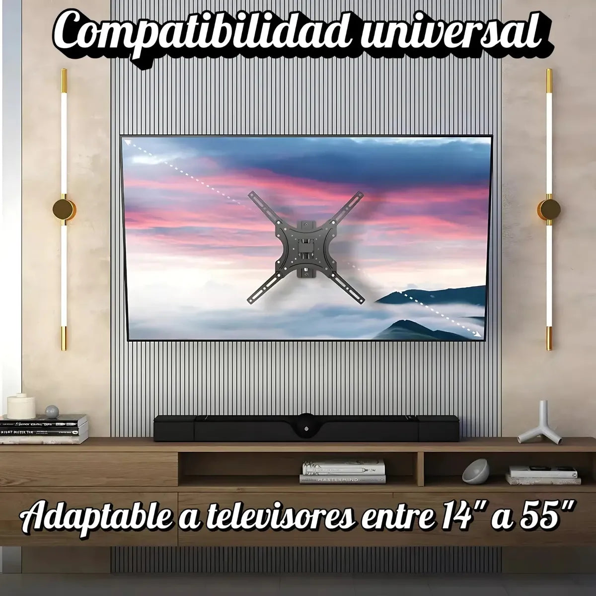 Soporte Tv Televisor Articulado Brazo Móvil Extensible 55