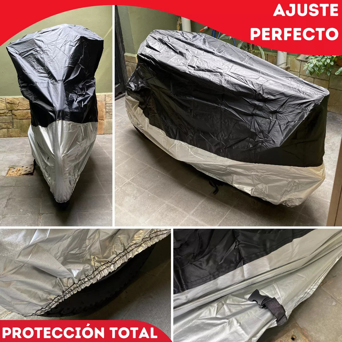 Funda Cubre Motos Lona Impermeable Cobertor Motos Reforzado