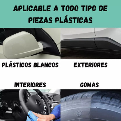 Restaurador Revividor De Plasticos Para Autos Negro Exterior