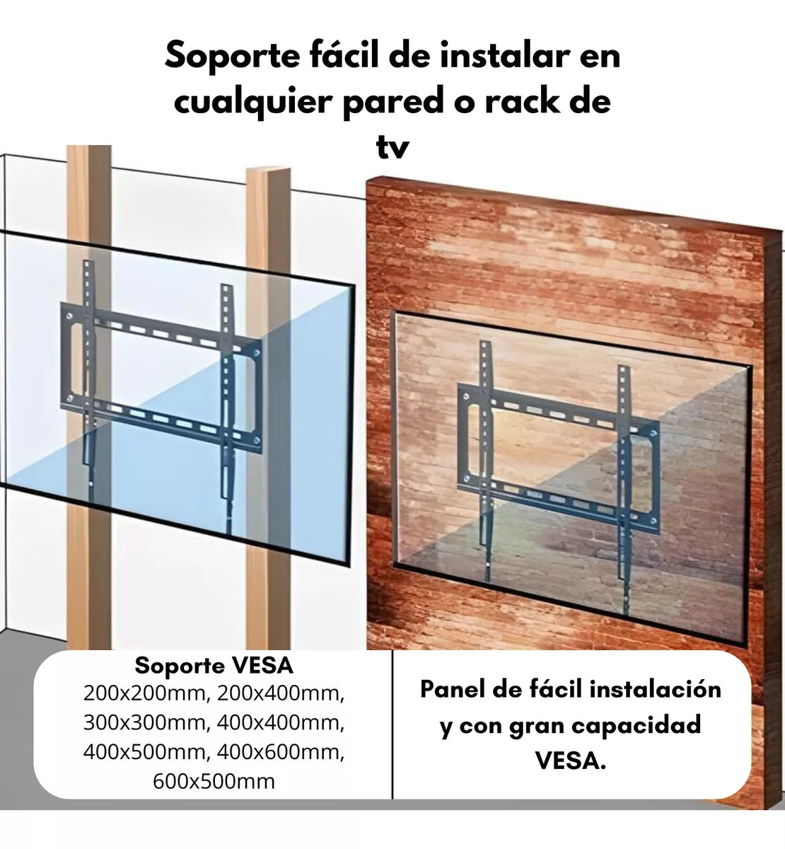 Soporte Para Tv Fijo Grande 40 - 85 Televisor Universal