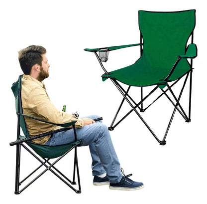 Silla Plegable Camping Playa Tela Reforzada Cómoda De Metal