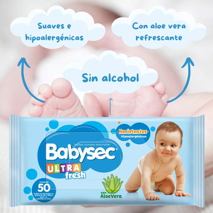 Toallitas Toalla Húmedas Babysec Para Bebe Suaves Pack 300un