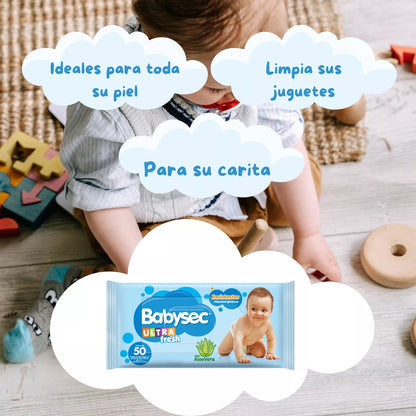 Toallitas Toalla Húmedas Babysec Para Bebe Suaves Pack 300un