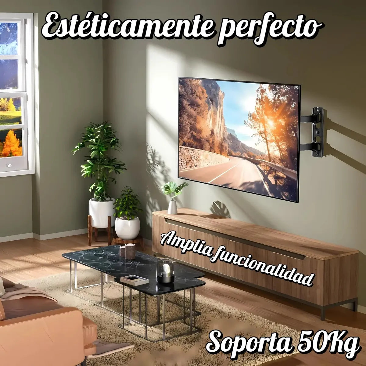 Soporte Tv Televisor Articulado Brazo Móvil Extensible 55