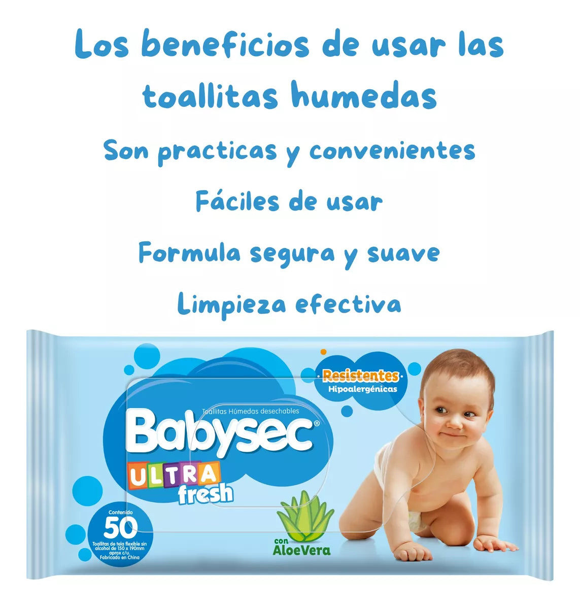 Toallitas Toalla Húmedas Babysec Para Bebe Suaves Pack 300un