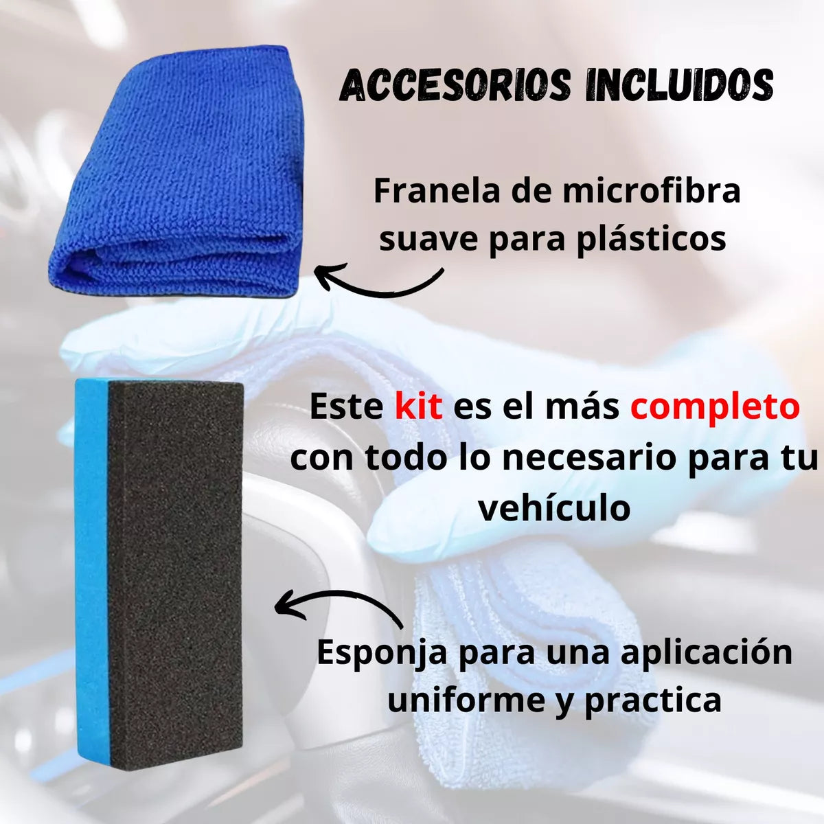 Restaurador Revividor De Plasticos Para Autos Negro Exterior