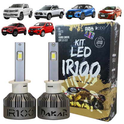 Kit Lámparas Cree Led Auto Ir100 Dakar Luces Led H1 H3 H4 H7 H8 H11 H27