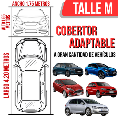 Funda Cubre Auto Impermeable Afelpada Cobertor De Auto
