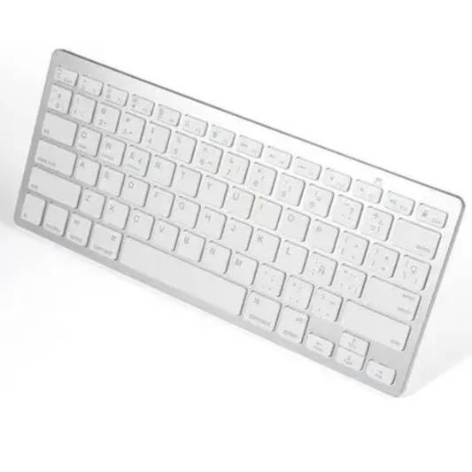 Teclado Bluetooth Compacto Inalámbrico Tablet Pc iPad Mac Blanco