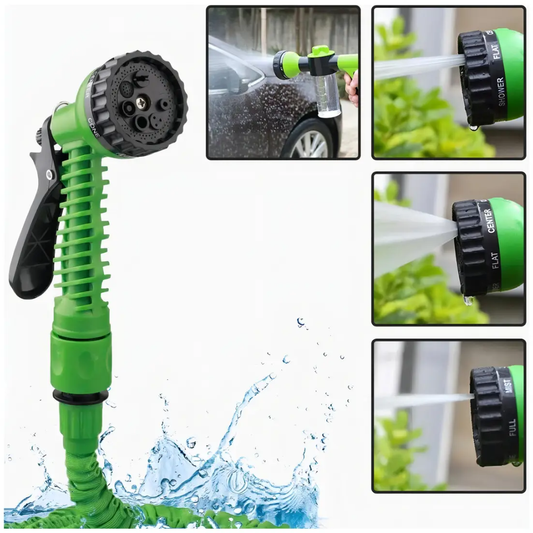 Manguera Extensible 30m Azul Para Riego Magic House Con Pistola